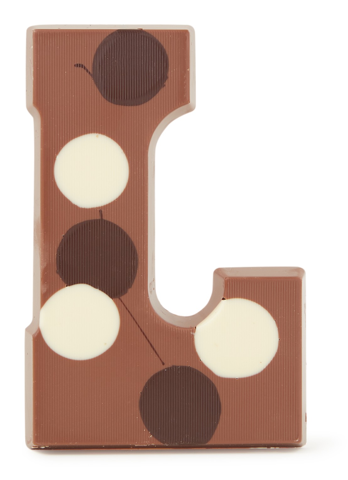 Patisserie de Bijenkorf Chocoladeletter Melk gevlekt 190 gram - A t/m Z - voorkant l
