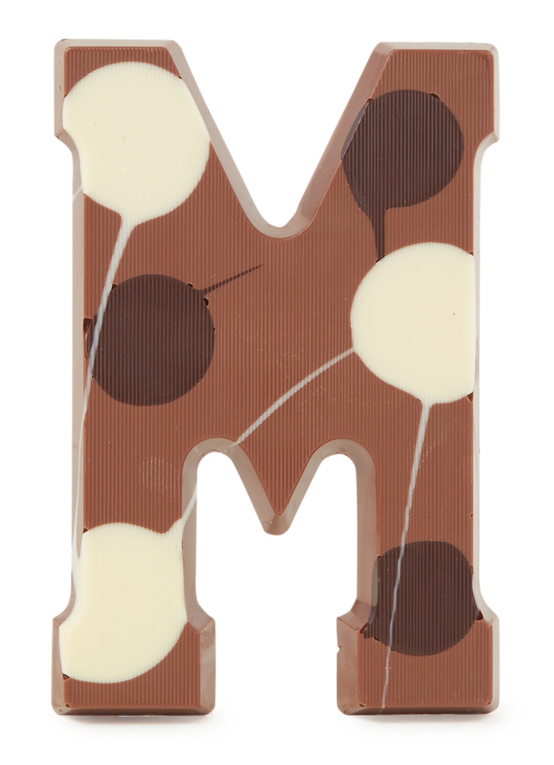 Patisserie de Bijenkorf Chocoladeletter Melk gevlekt 190 gram - A t/m Z - voorkant m