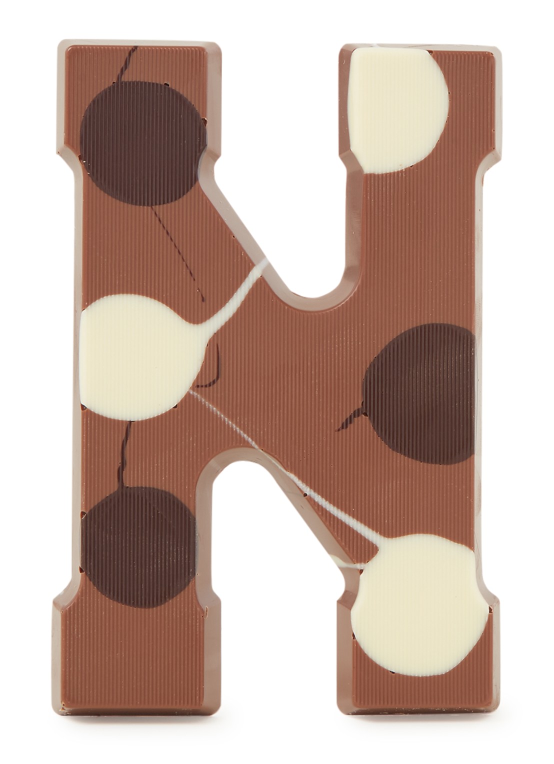 Patisserie de Bijenkorf Chocoladeletter Melk gevlekt 190 gram - A t/m Z - voorkant n