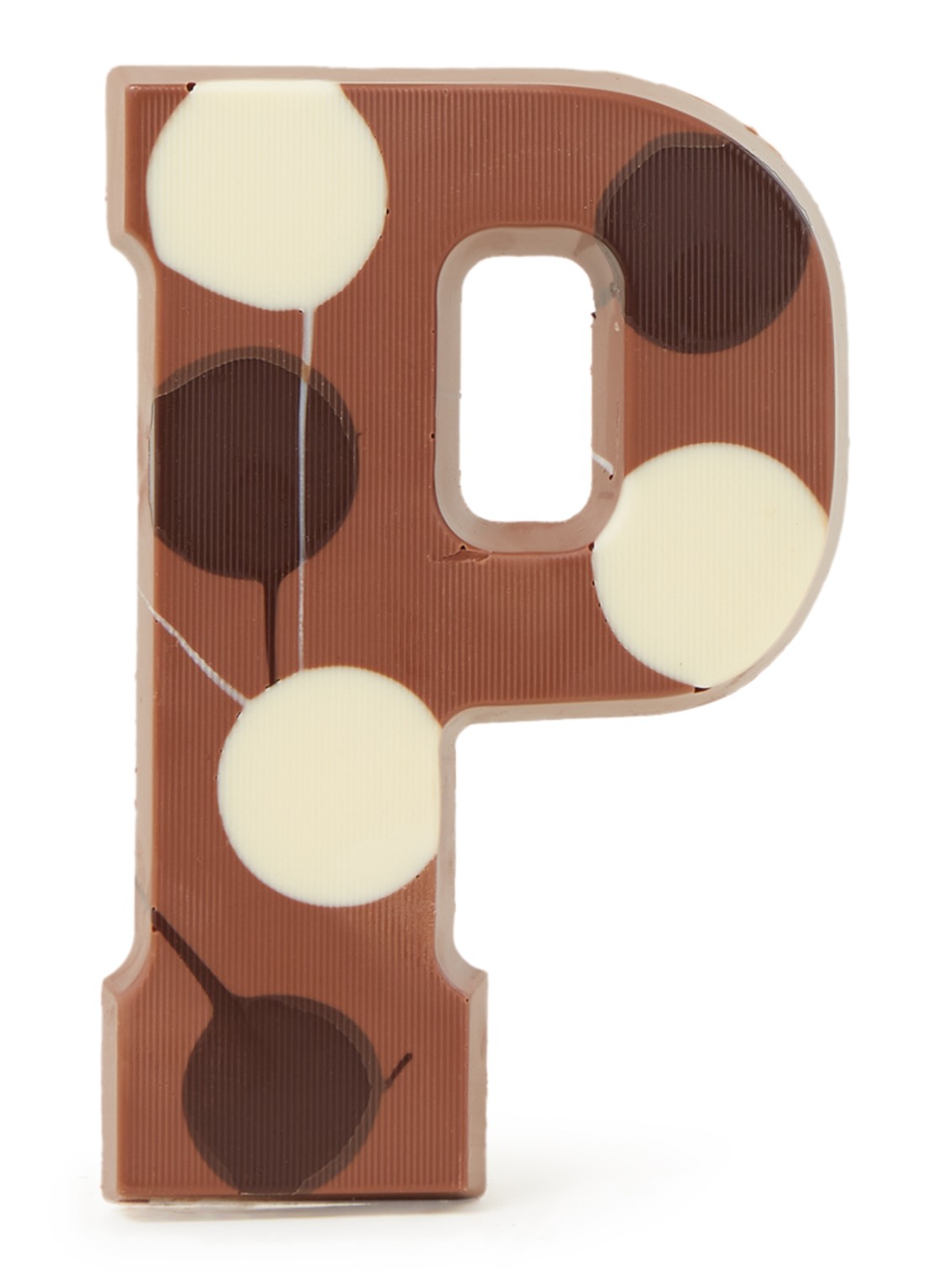 Patisserie de Bijenkorf Chocoladeletter Melk gevlekt 190 gram - A t/m Z - voorkant p