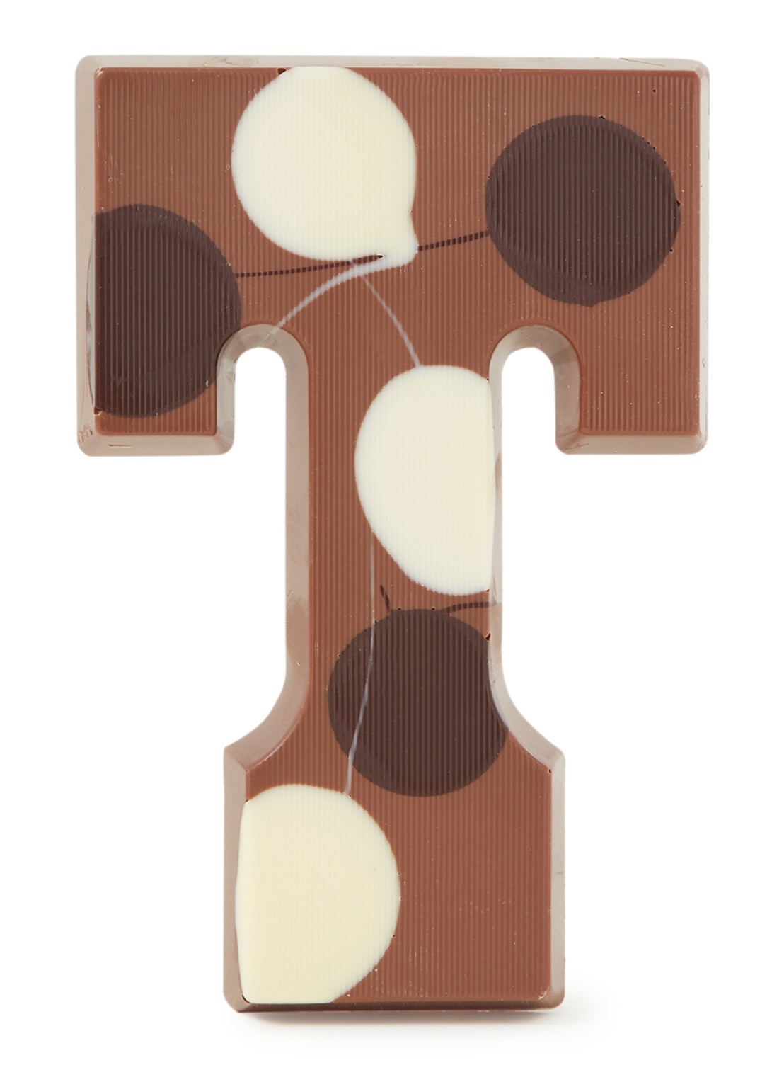 Patisserie de Bijenkorf Chocoladeletter Melk gevlekt 190 gram - A t/m Z - voorkant t