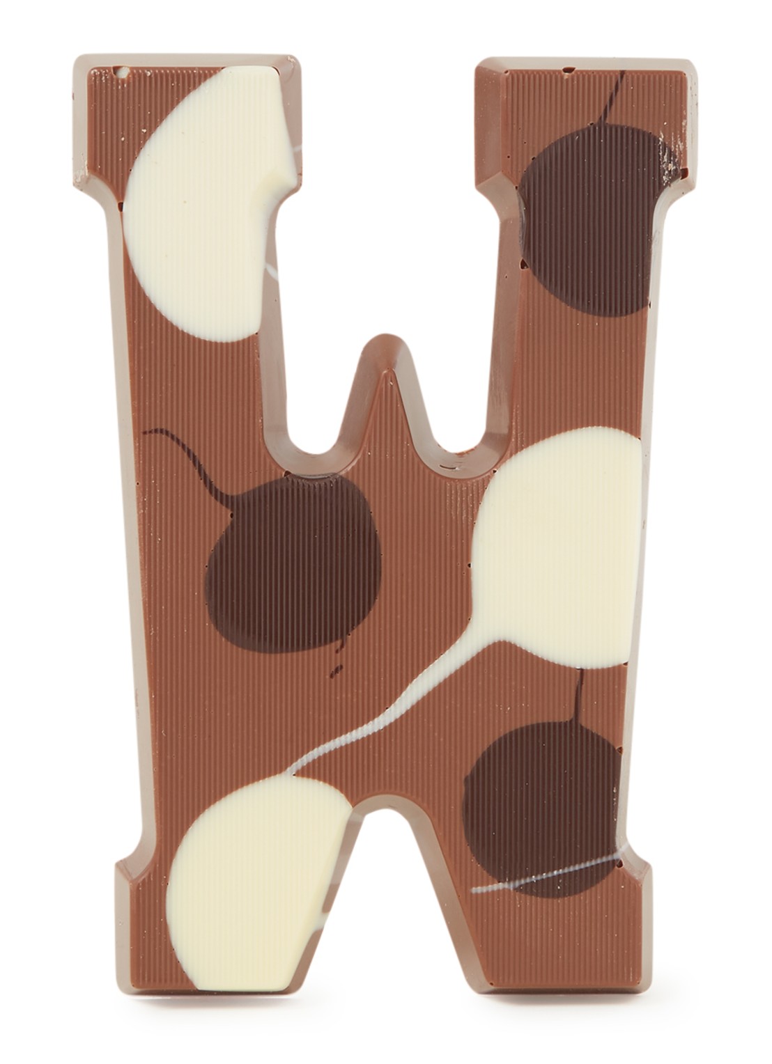 Patisserie de Bijenkorf Chocoladeletter Melk gevlekt 190 gram - A t/m Z - voorkant w