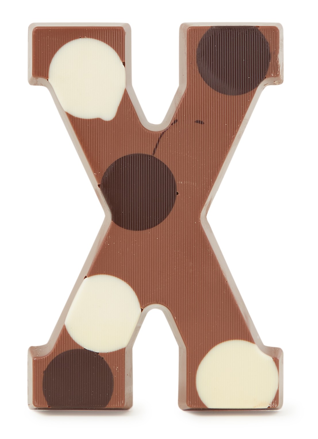 Patisserie de Bijenkorf Chocoladeletter Melk gevlekt 190 gram - A t/m Z - voorkant x