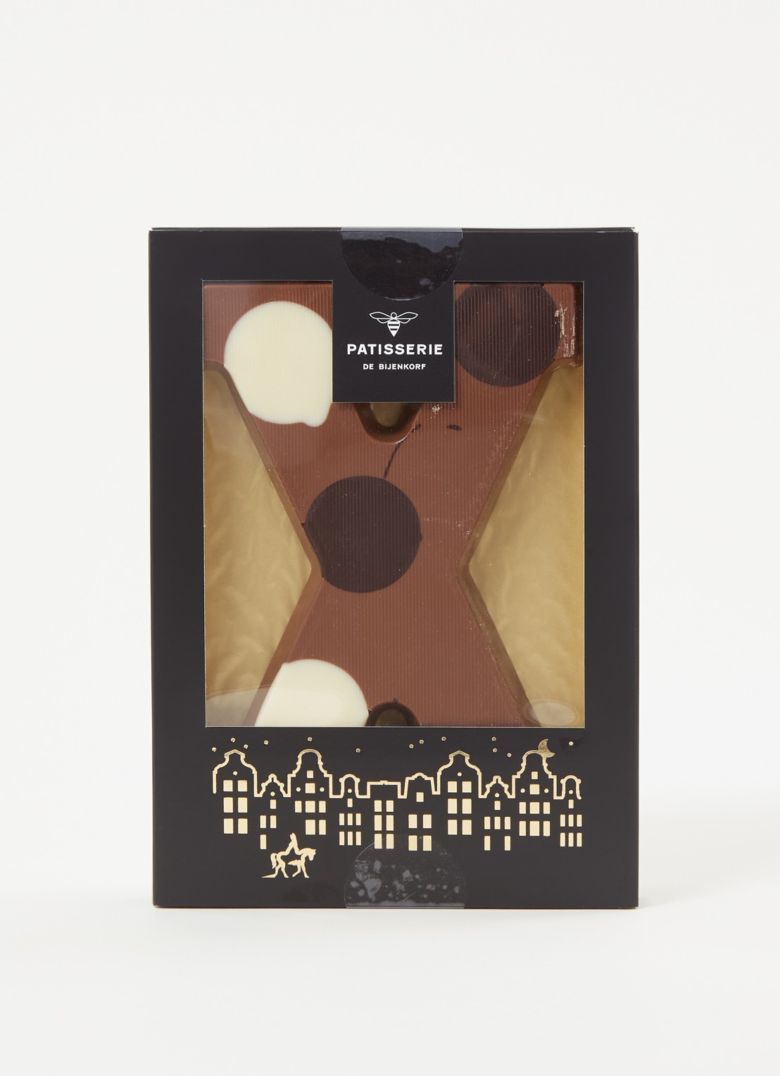 Patisserie de Bijenkorf Chocoladeletter Melk gevlekt 190 gram - A t/m Z - voorkant 2 x