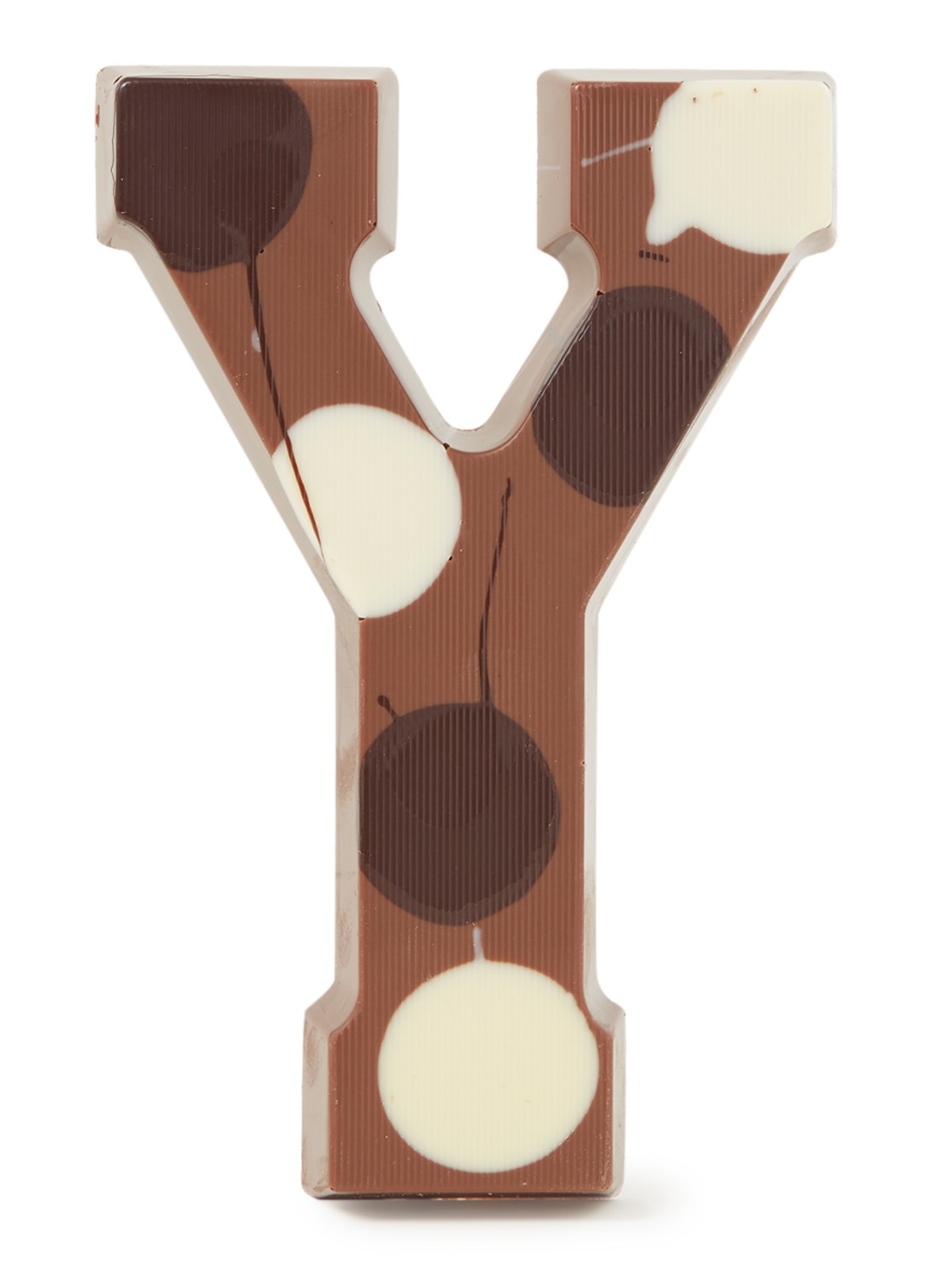 Patisserie de Bijenkorf Chocoladeletter Melk gevlekt 190 gram - A t/m Z - voorkant y