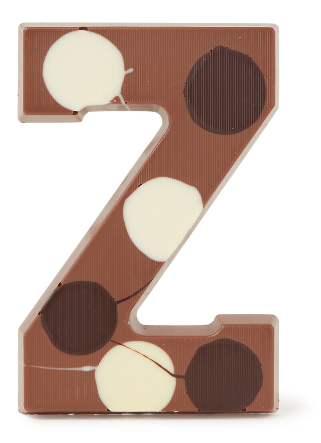 Patisserie de Bijenkorf Chocoladeletter Melk gevlekt 190 gram - A t/m Z - voorkant z