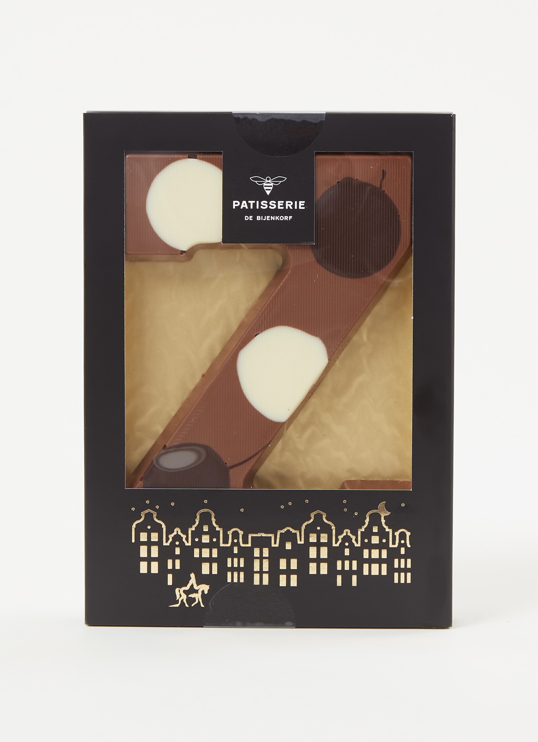 Patisserie de Bijenkorf Chocoladeletter Melk gevlekt 190 gram - A t/m Z - voorkant 2 z