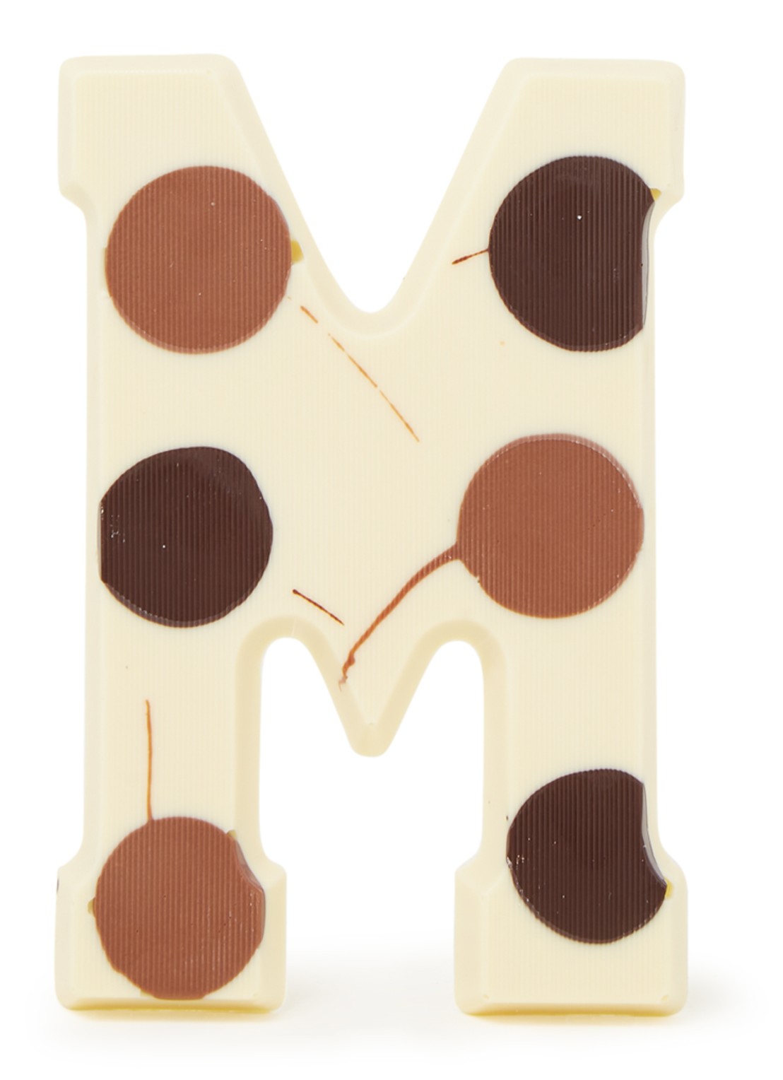 Patisserie de Bijenkorf Chocoladeletter Wit gevlekt 190 gram - A t/m Z - voorkant m