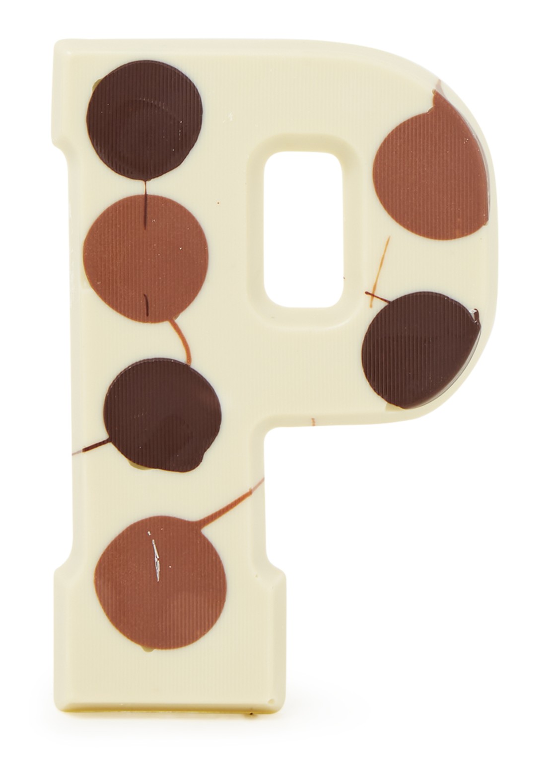 Patisserie de Bijenkorf Chocoladeletter Wit gevlekt 190 gram - A t/m Z - voorkant p