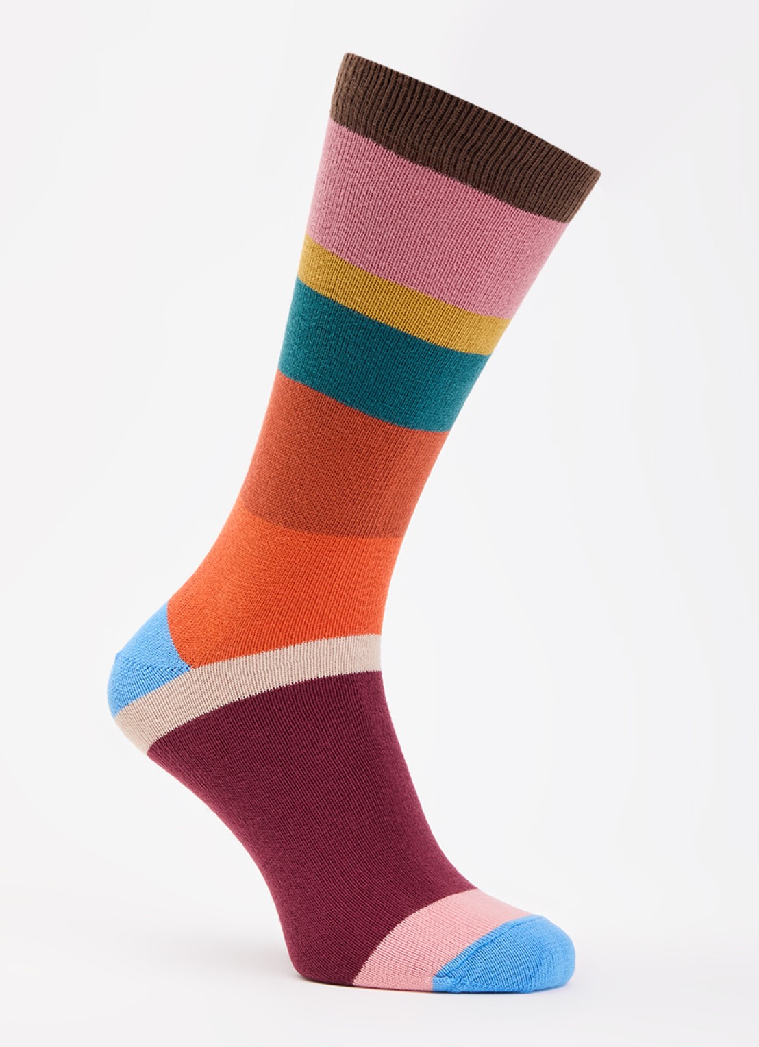 Paul Smith Bold Stripe ribgebreide sokken in katoenblend - voorkant 2 multicolor