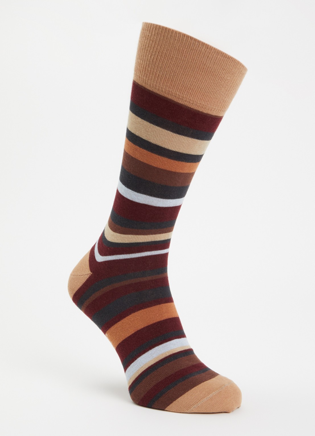 Paul Smith Clayton sokken met streepprint  - voorkant 2 bruin
