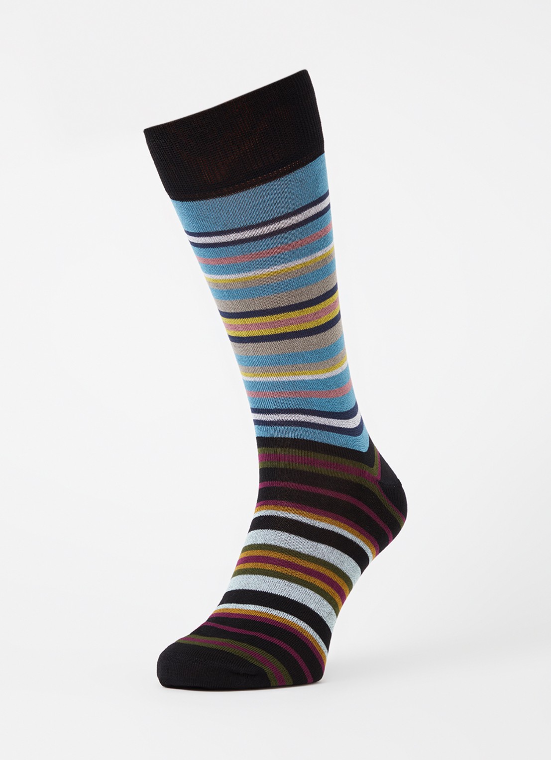 Paul Smith Duncan sokken in katoenblend met streepprint - detail zwart