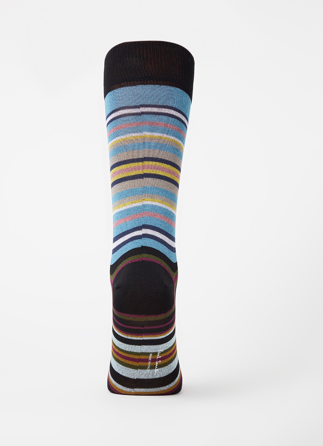 Paul Smith Duncan sokken in katoenblend met streepprint - voorkant 3 zwart