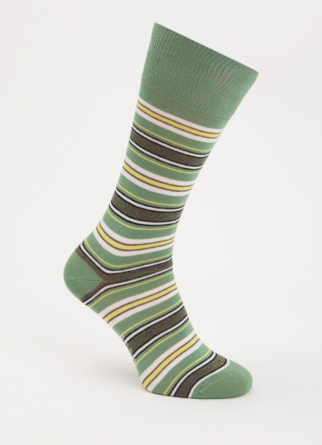 Paul Smith Margate sokken in katoenblend met streepprint - voorkant 2 groen
