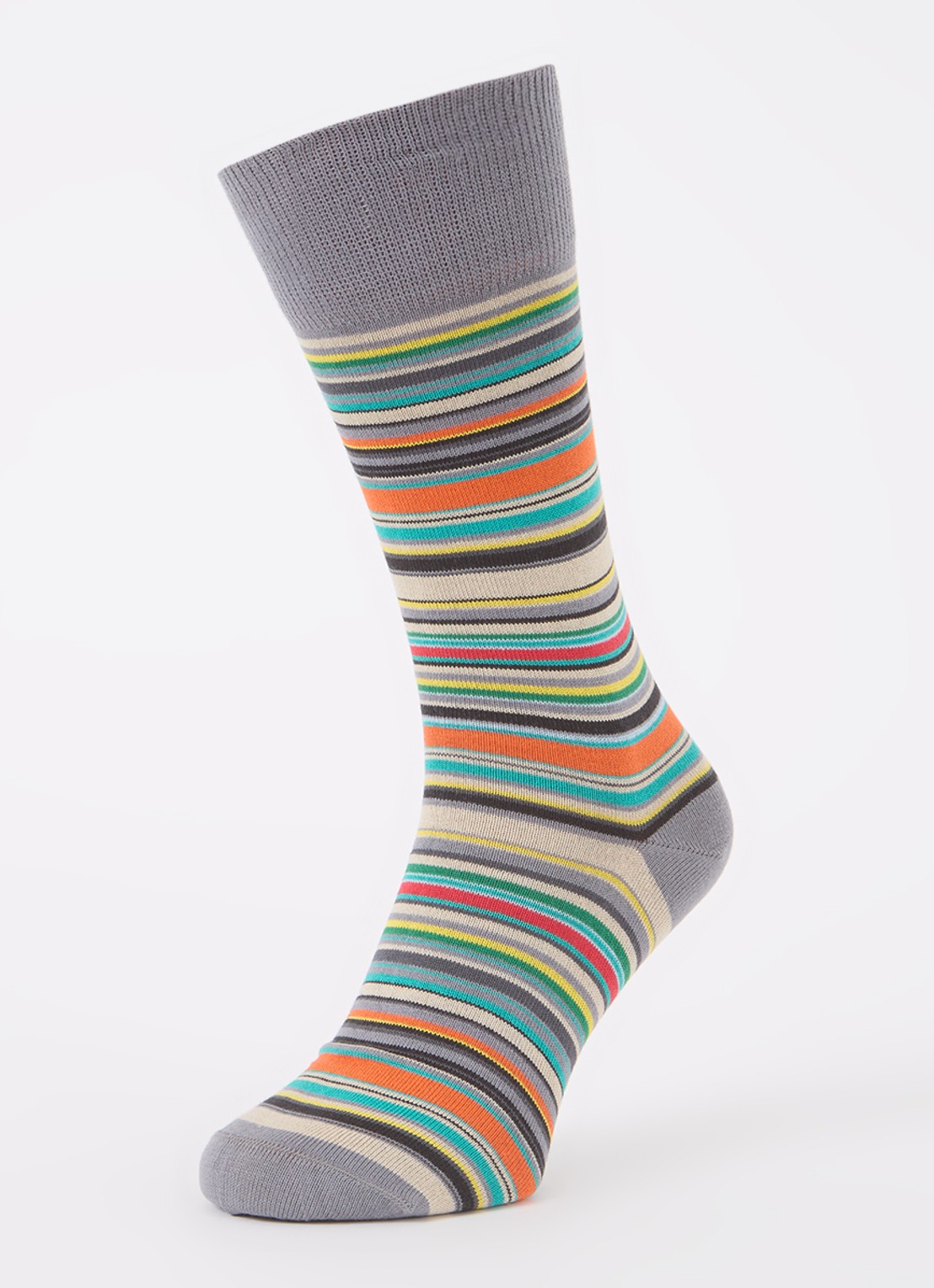 Paul Smith Multistripe sokken met streepprint - detail 3 grijs