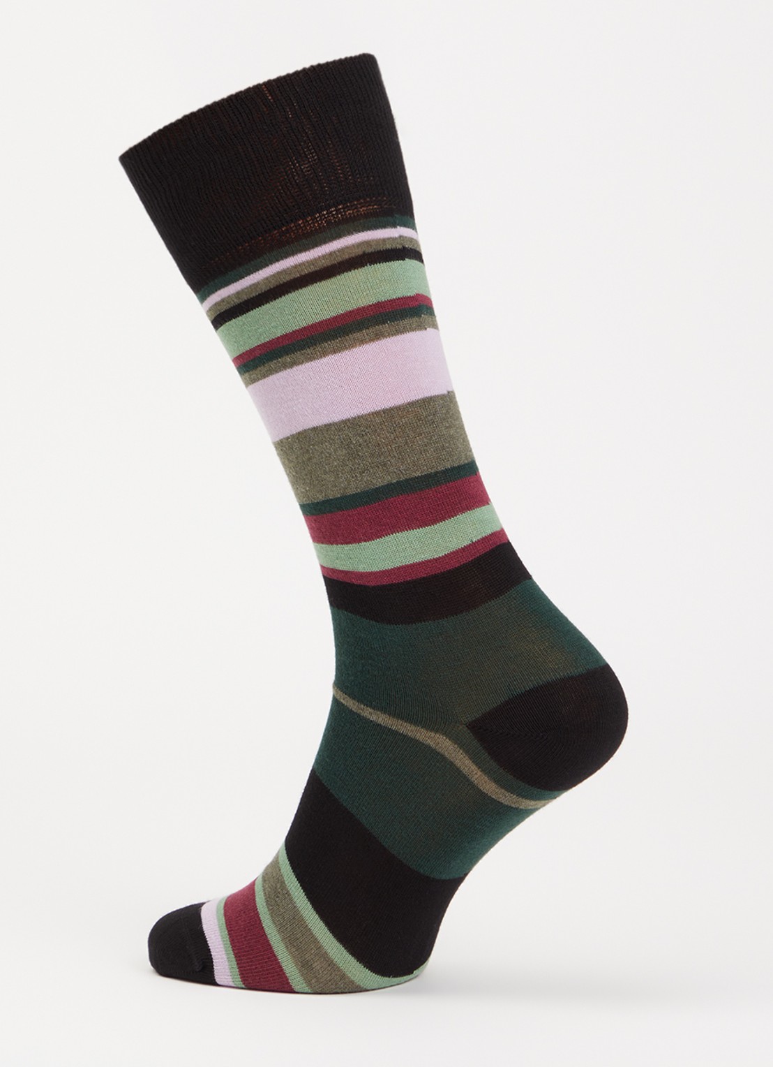 Paul Smith Ozzy sokken met streepprint - detail groen