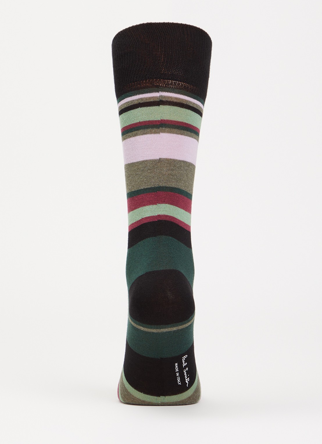 Paul Smith Ozzy sokken met streepprint - voorkant 3 groen