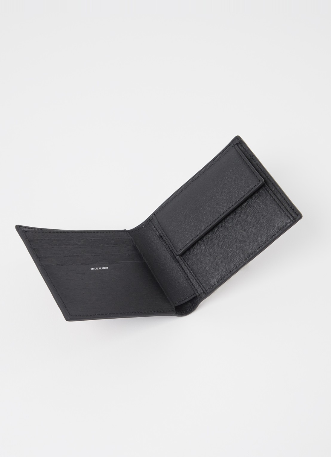 Paul Smith Portemonnee van leer met streepprint - voorkant 3 zwart