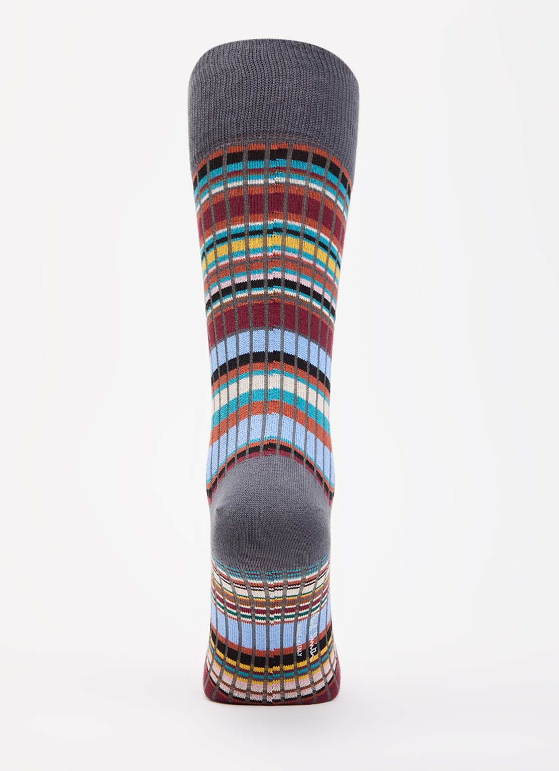 Paul Smith Signature Stripe ribgebreide sokken met streepprint - voorkant 3 donkergrijs