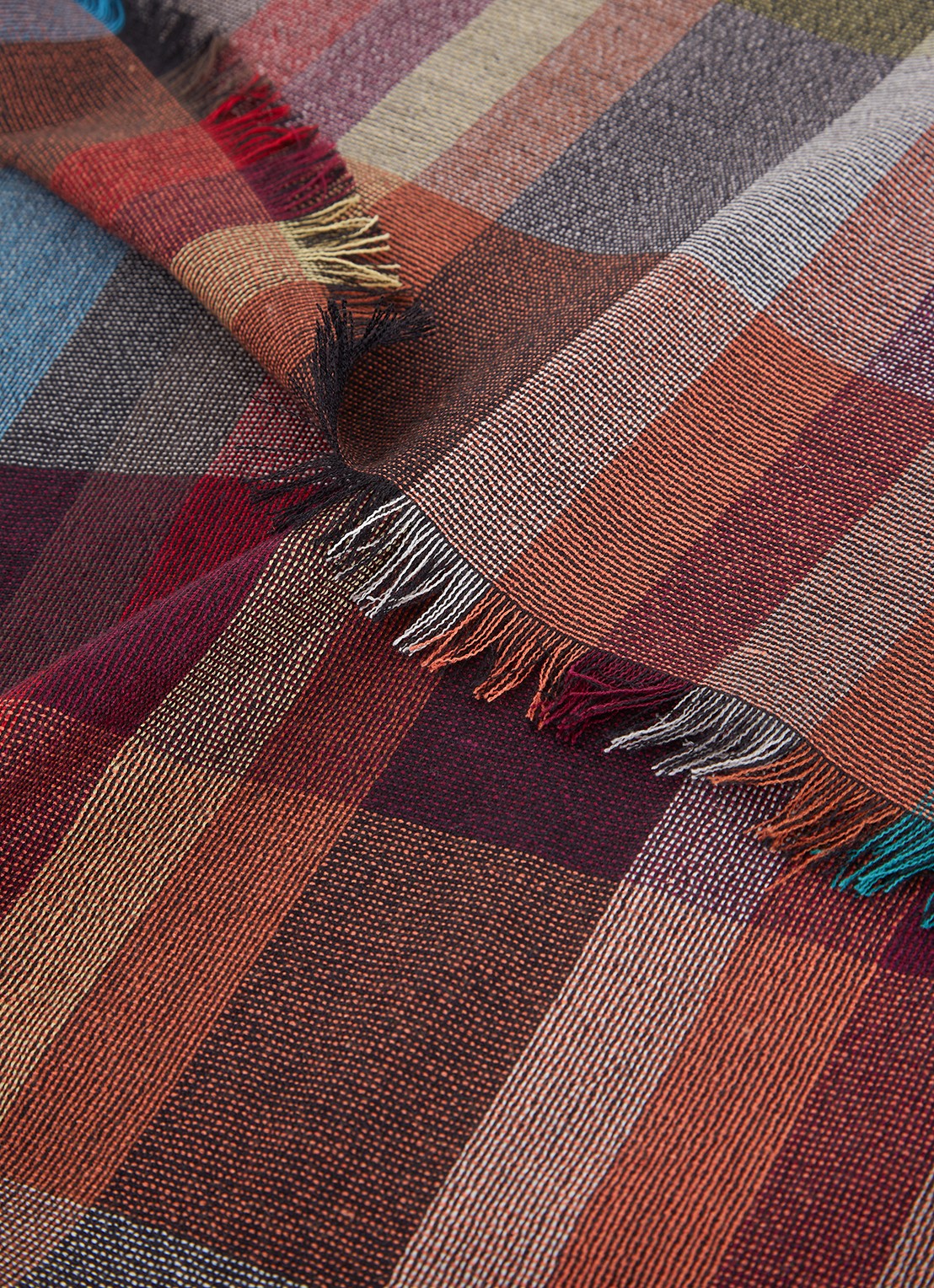 Paul Smith Signature Stripe sjaal in kasjmierblend 180 x 25 cm - detail 3 multicolor