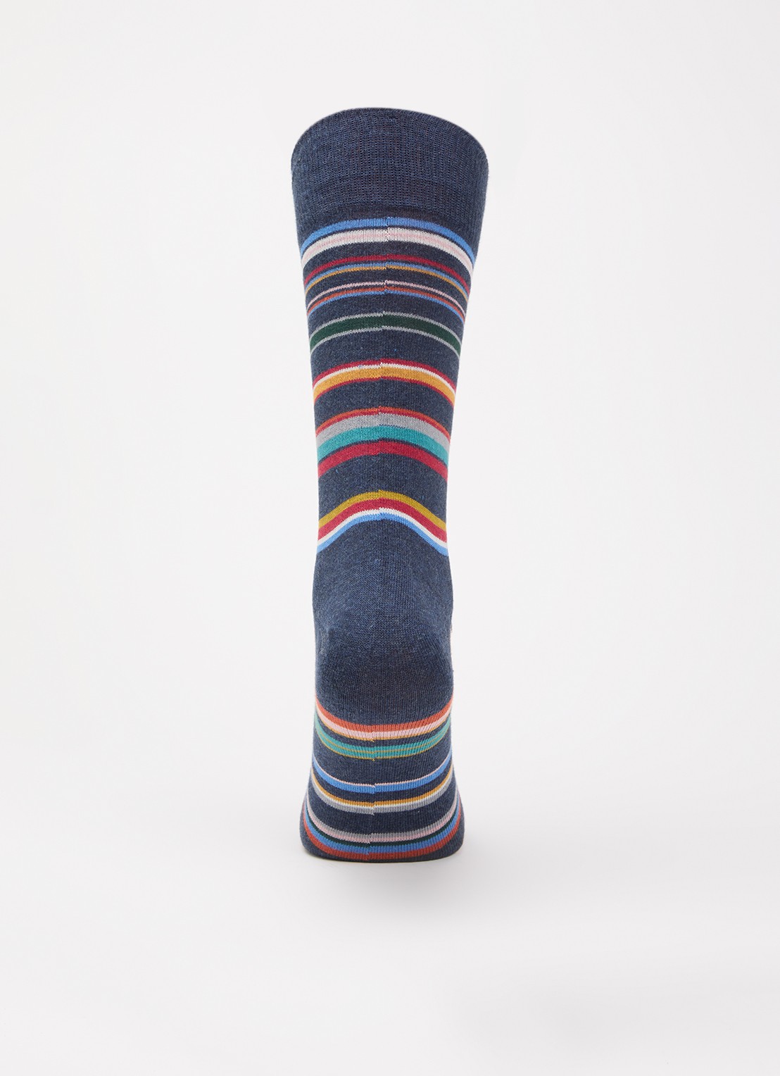 Paul Smith Sokken in katoenblend met streepprint - voorkant 3 donkerblauw