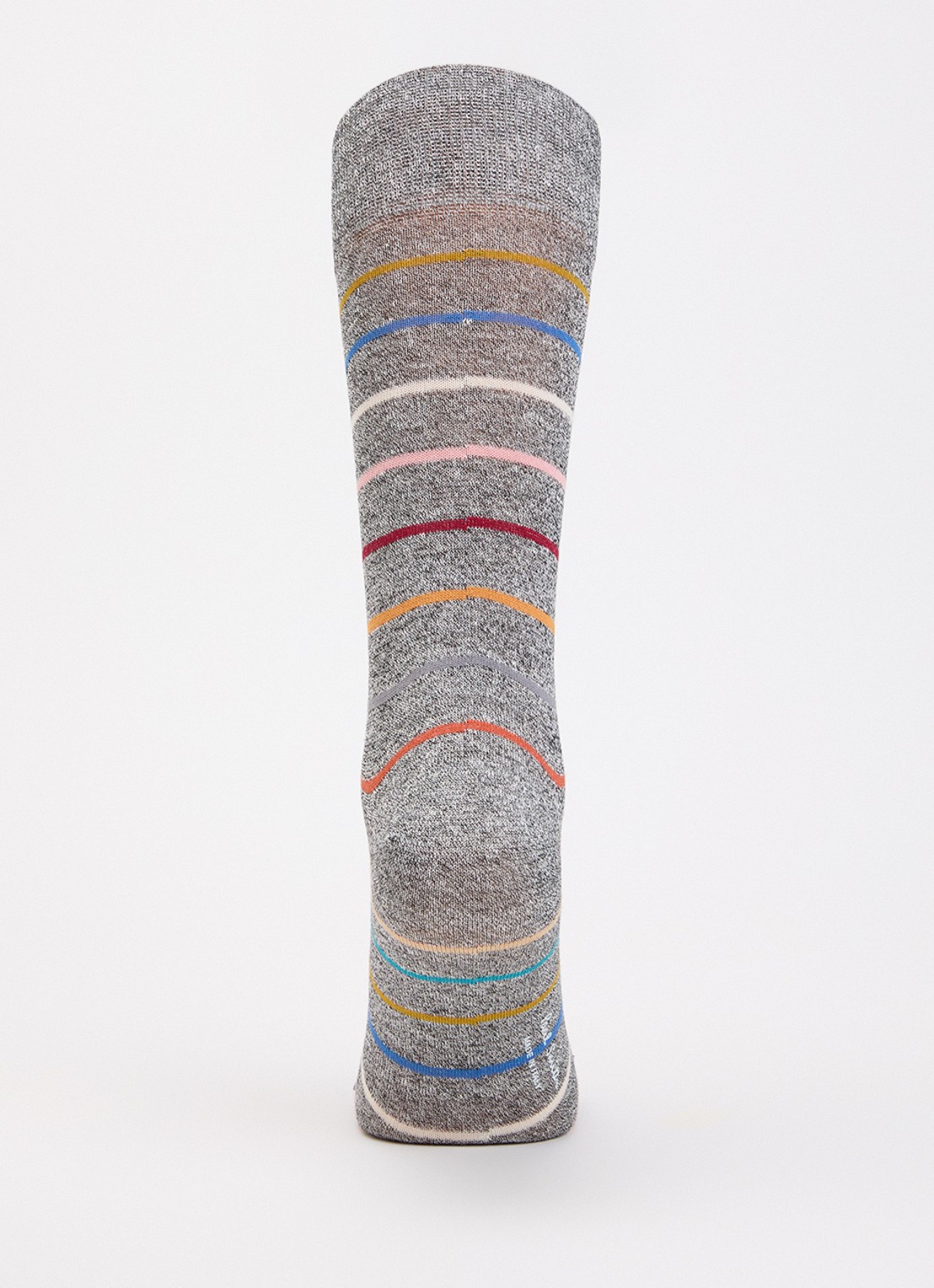 Paul Smith Sokken in linnenblend met streepprint - voorkant 2 grijsmele