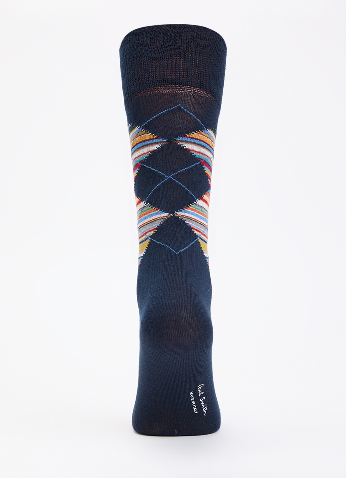 Paul Smith Sokken met ruitdessin - voorkant 2 donkerblauw