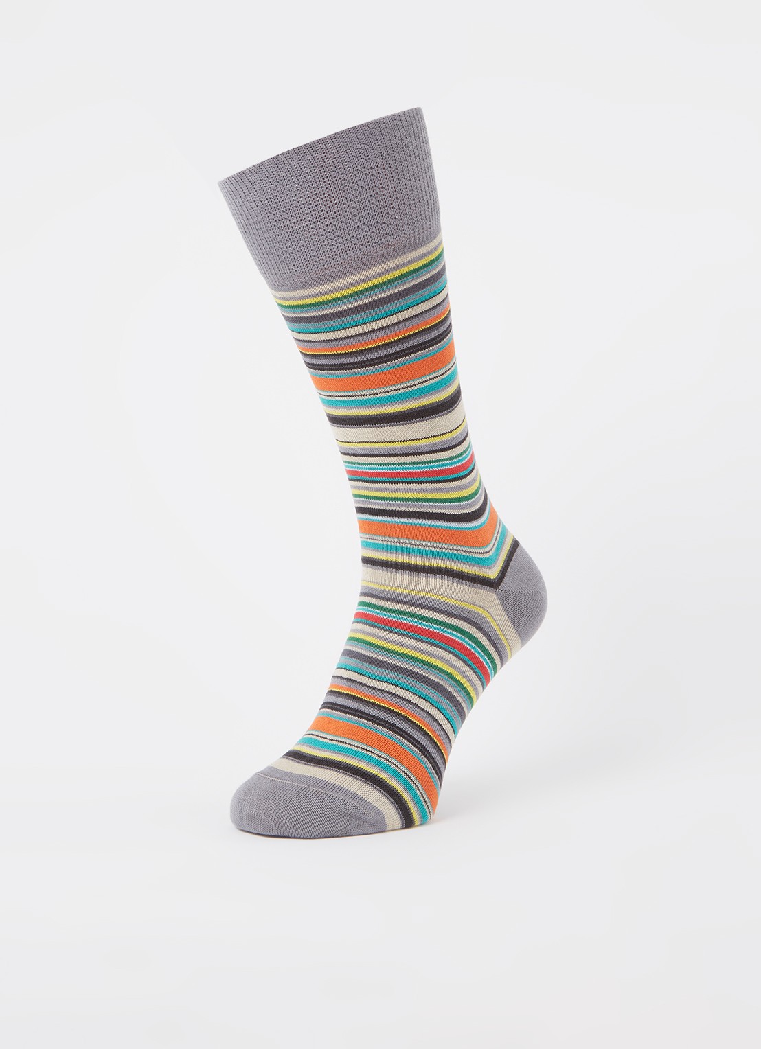 Paul Smith Sokken met streepprint in 3-pack - detail grijs