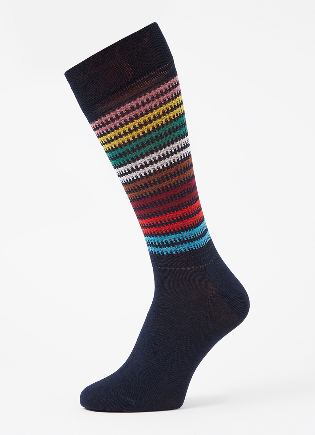 Paul Smith Sokken met streepprint - detail blauw