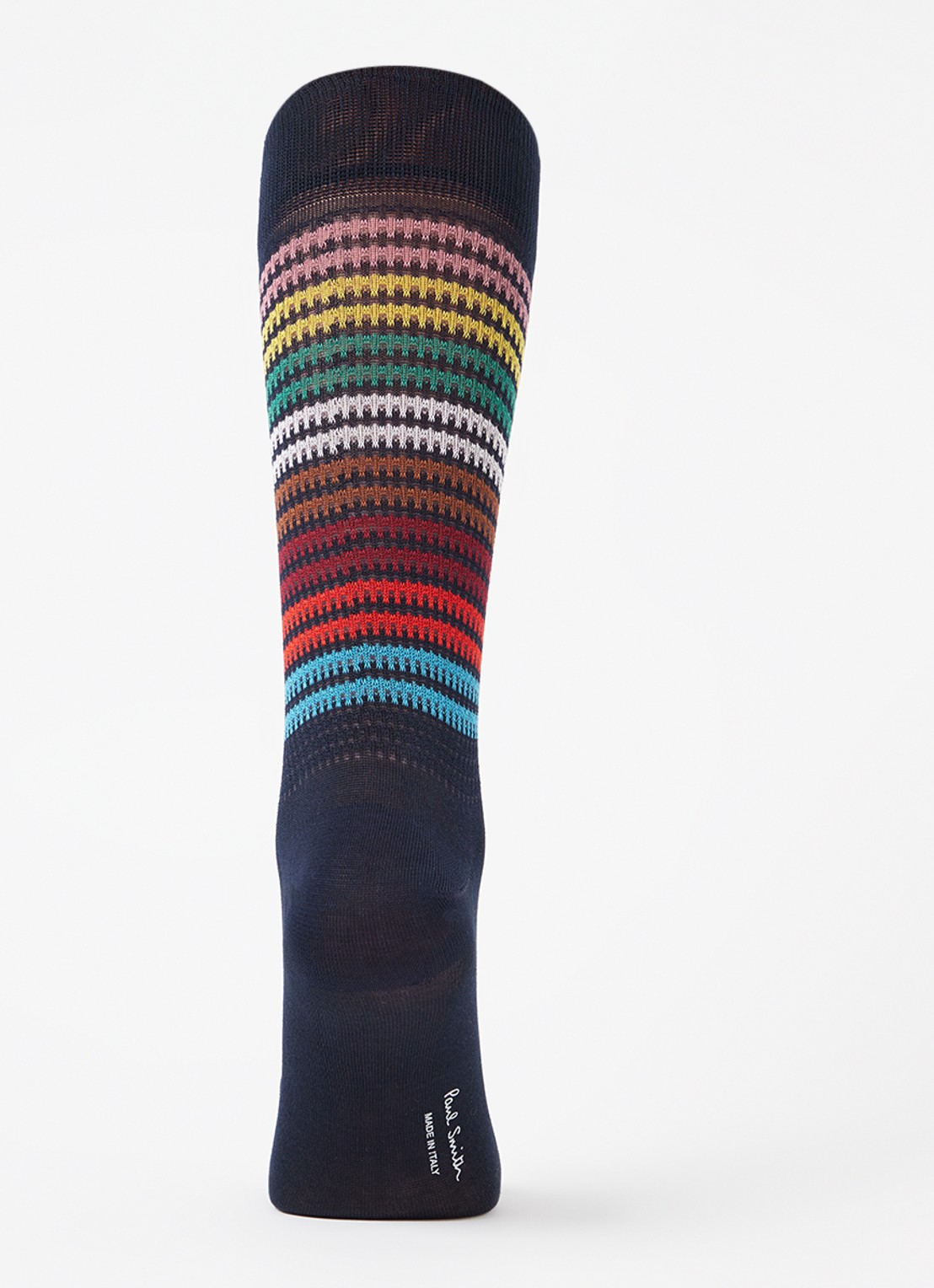 Paul Smith Sokken met streepprint - voorkant 3 blauw