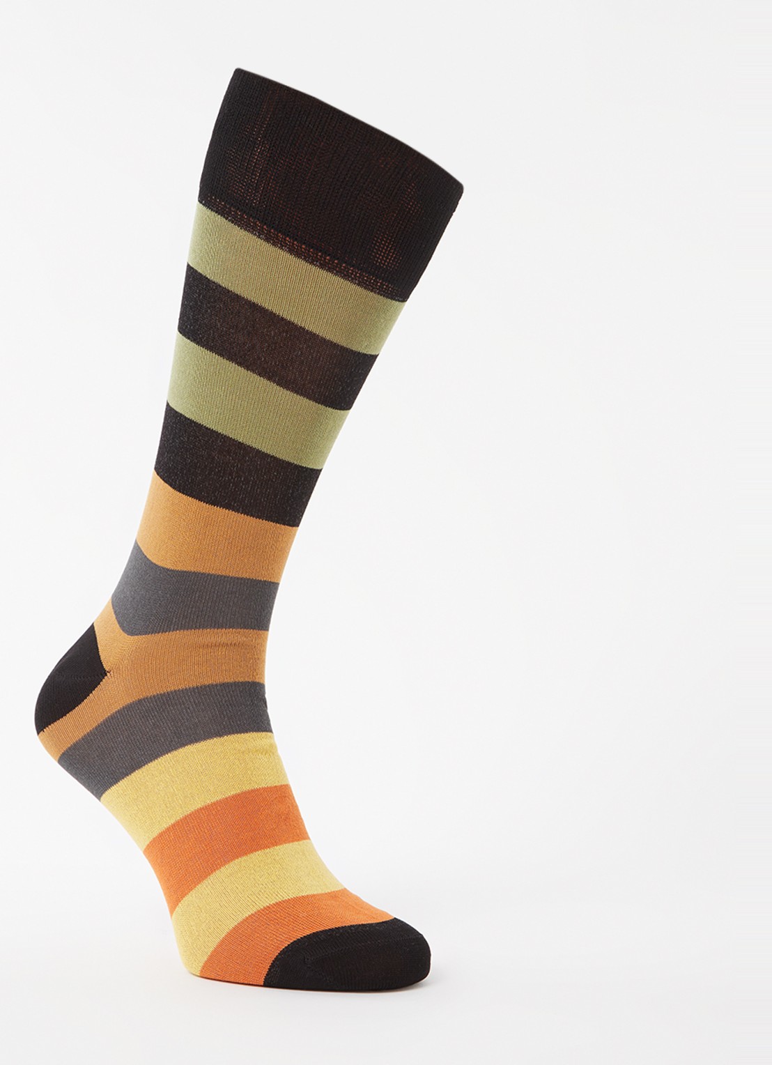 Paul Smith Sokken met streepprint - voorkant zwart