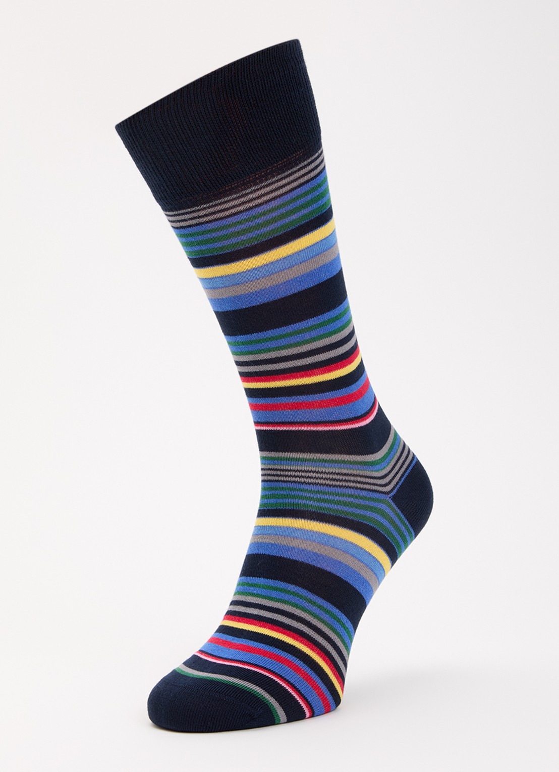 Paul Smith Sokken met streepprint - detail 3 blauw