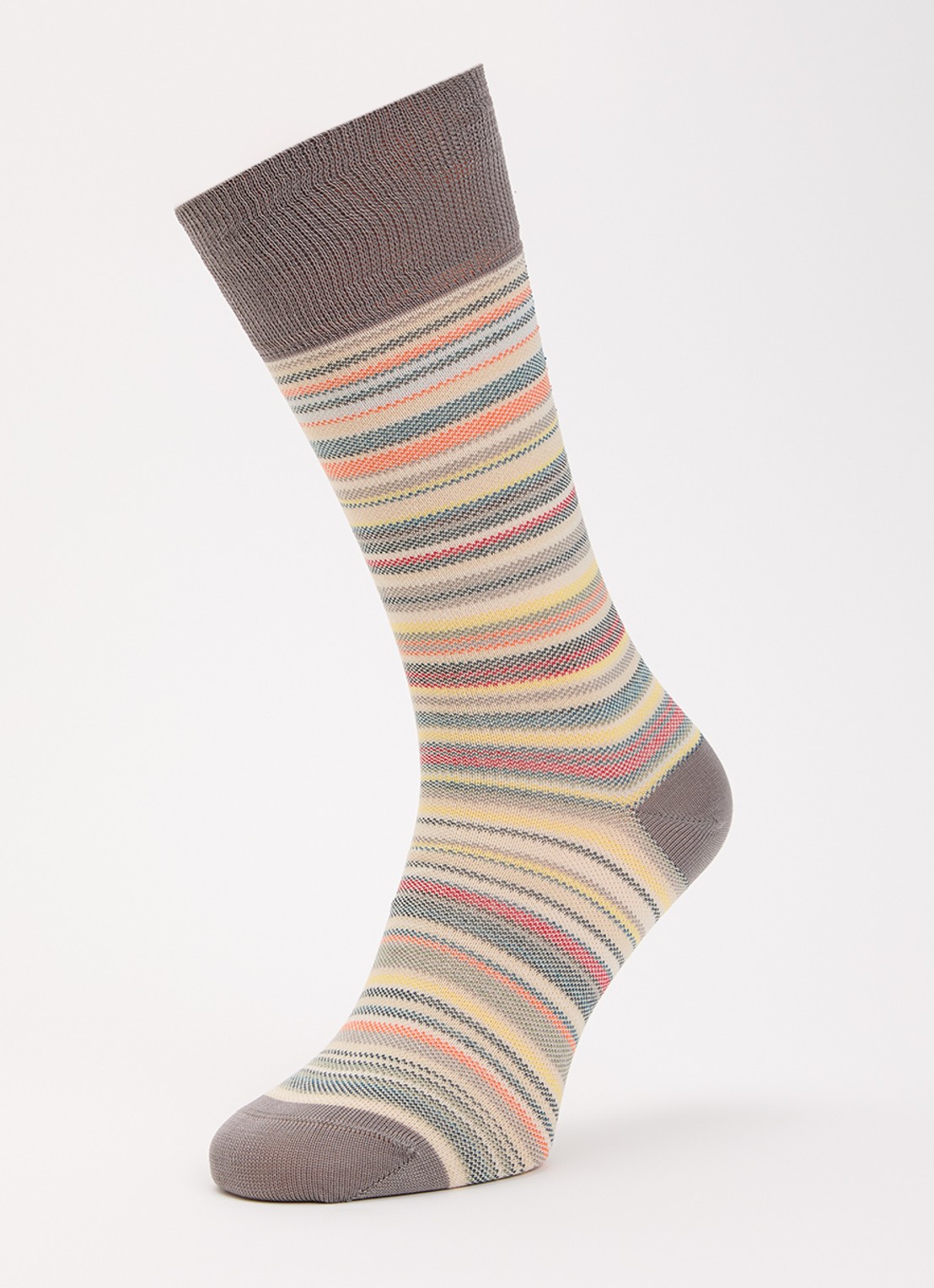 Paul Smith Sokken met streepprint - detail 3 grijs