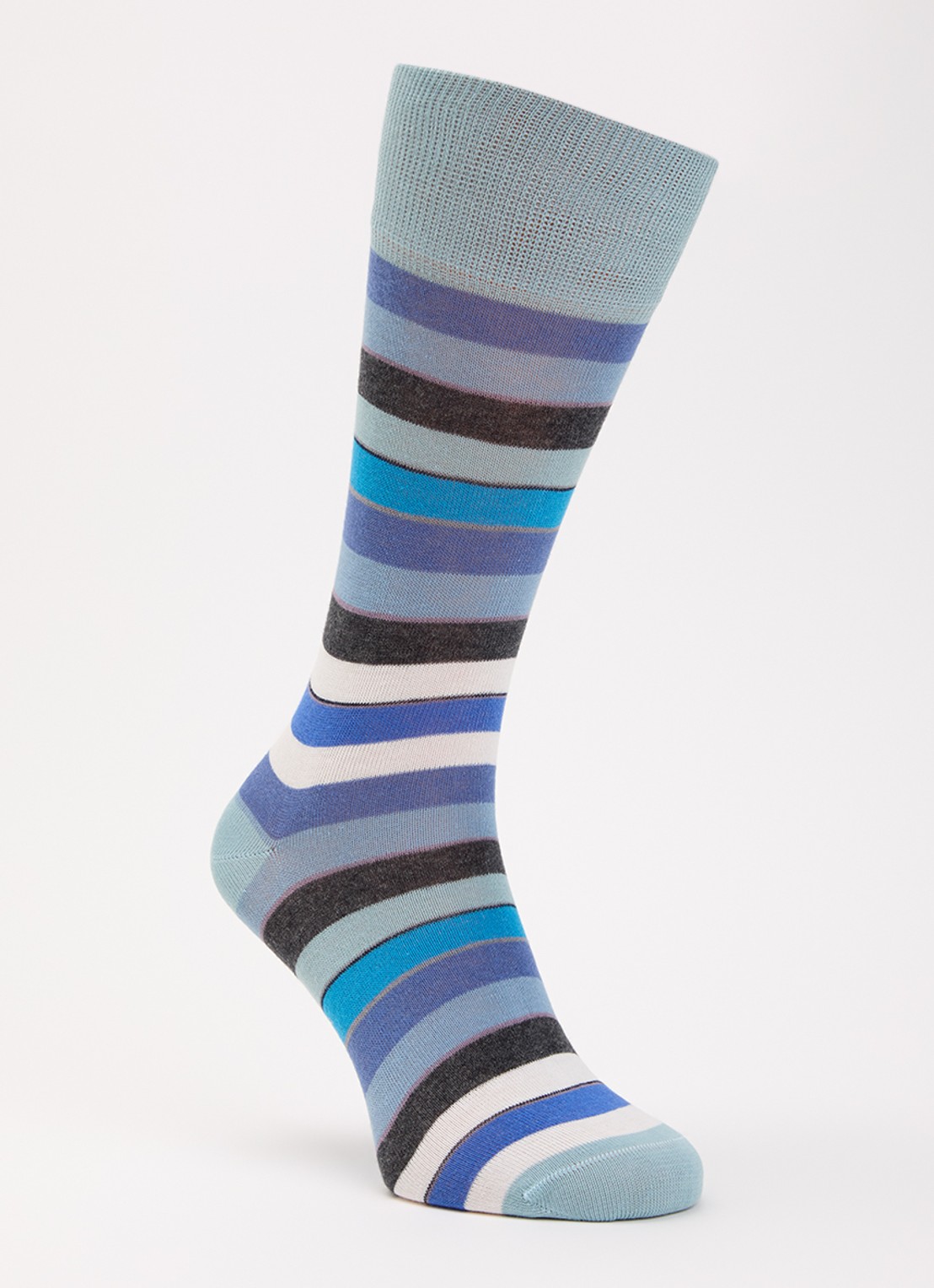 Paul Smith Sokken met streepprint - voorkant blauw
