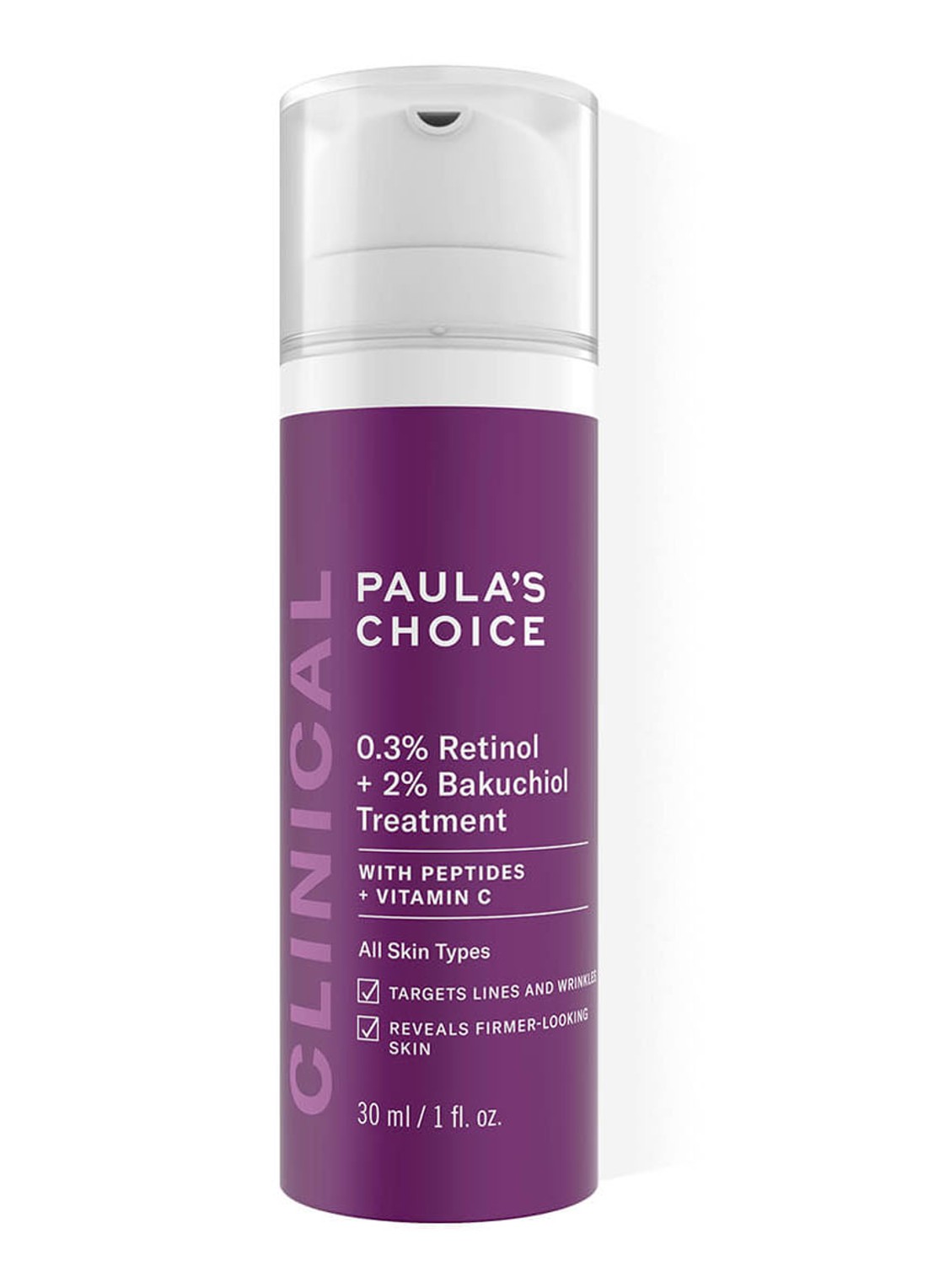 Paula's Choice Clinical 0,3% Retinol + 2% Bakuchiol Treatment - dag- & nachtcrème - voorkant undefined