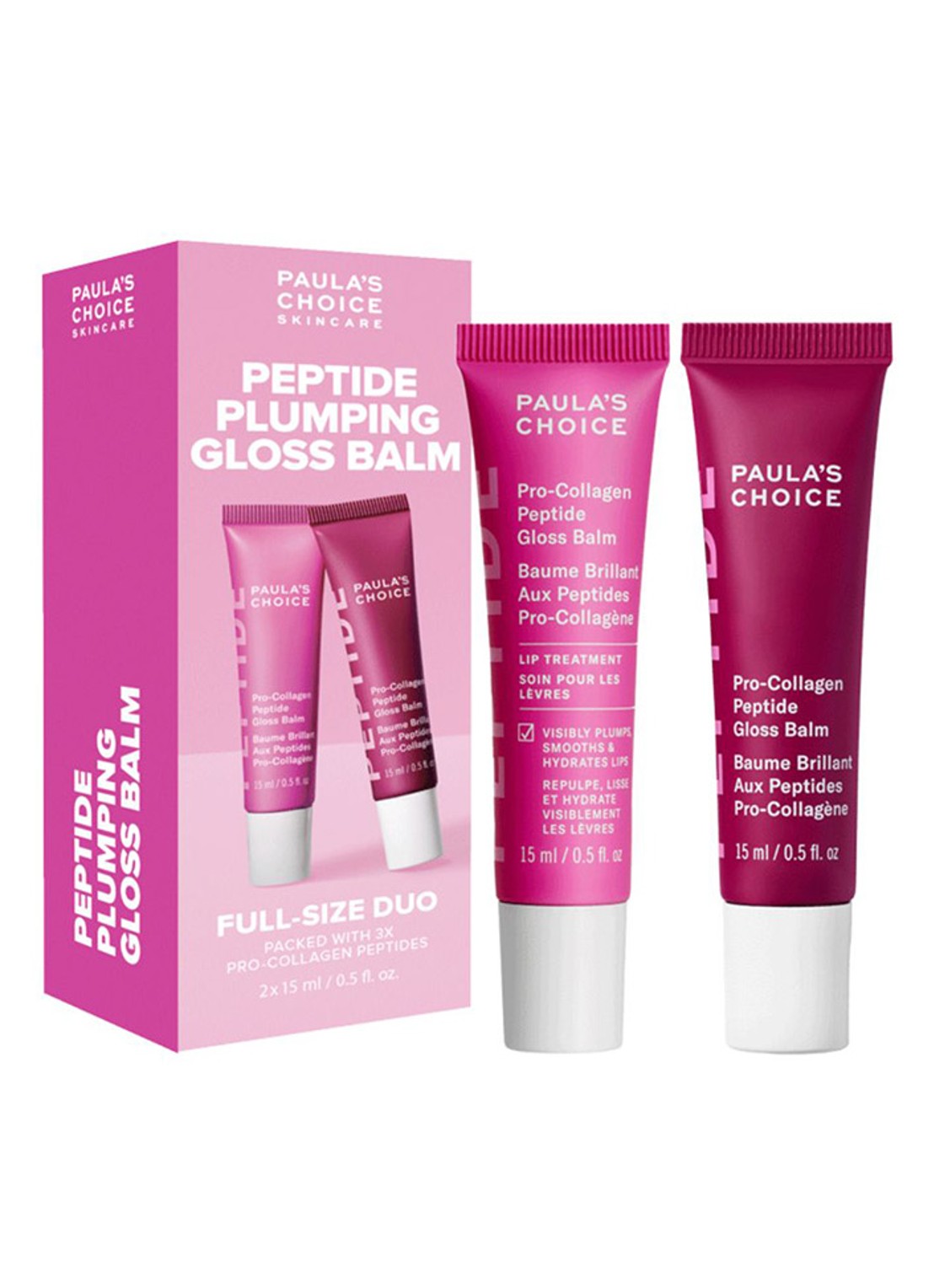 Paula's Choice Pro-Collagen Peptide Plumping Gloss Balm Duo - verzorgingsset - voorkant 3 undefined