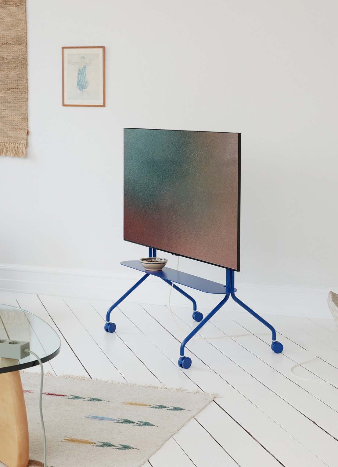 Pedestal Pipe plank voor TV standaard 99 cm - detail 3 donkerblauw