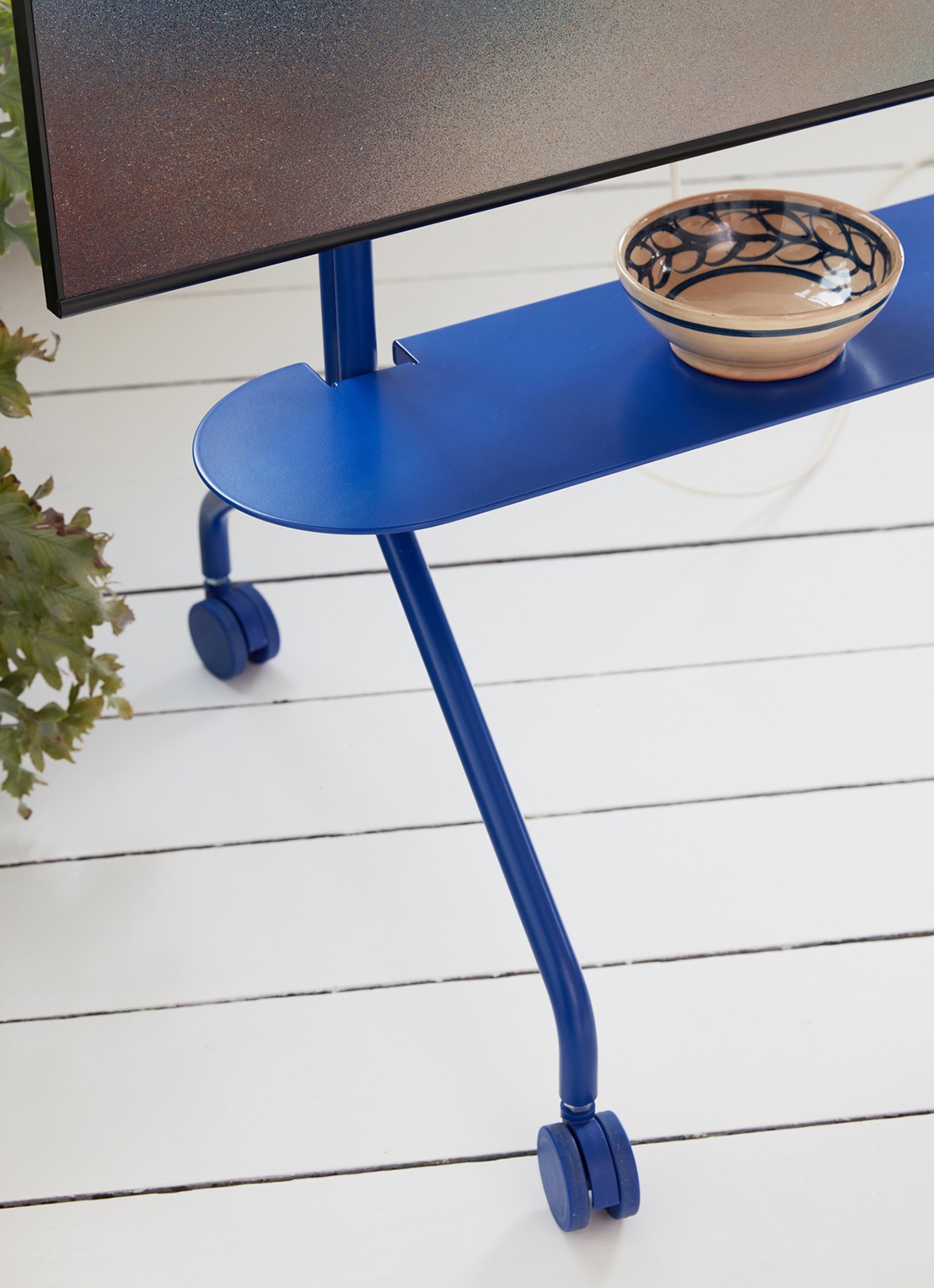 Pedestal Pipe plank voor TV standaard 99 cm - voorkant 2 donkerblauw