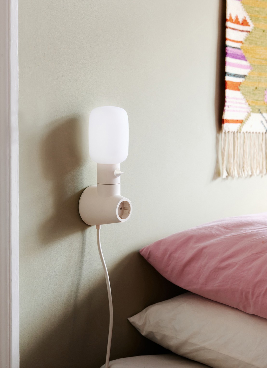 Pedestal Plug-in vloerlamp - voorkant 2 ivoor