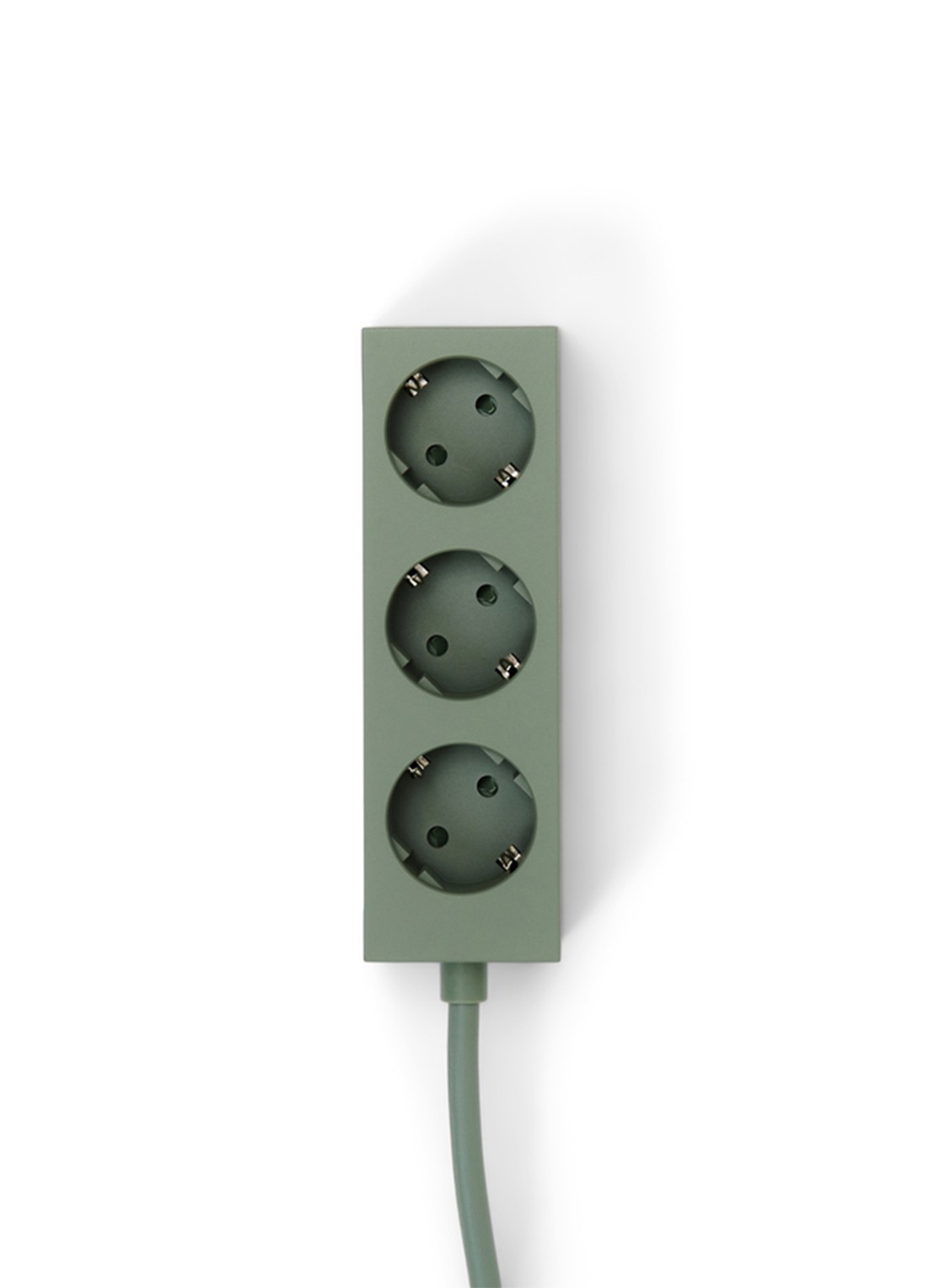 Pedestal Power Bar stekkerdoos 2 meter - detail mosgroen