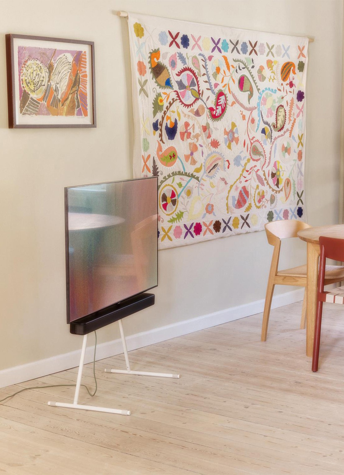 Pedestal Viva TV standaard 102 cm - voorkant 5 ivoor