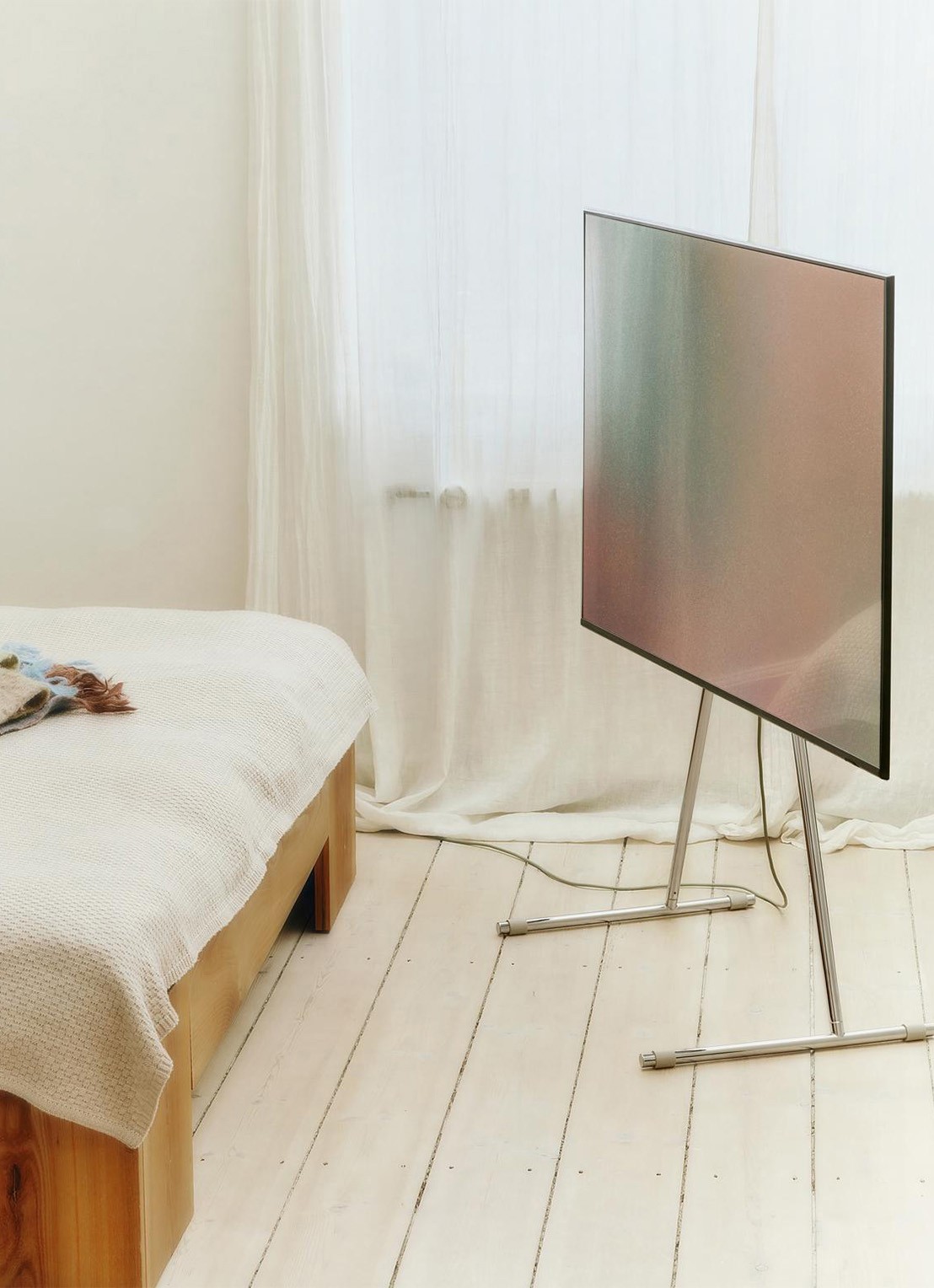 Pedestal Viva TV standaard 102 cm - voorkant 2 metallic