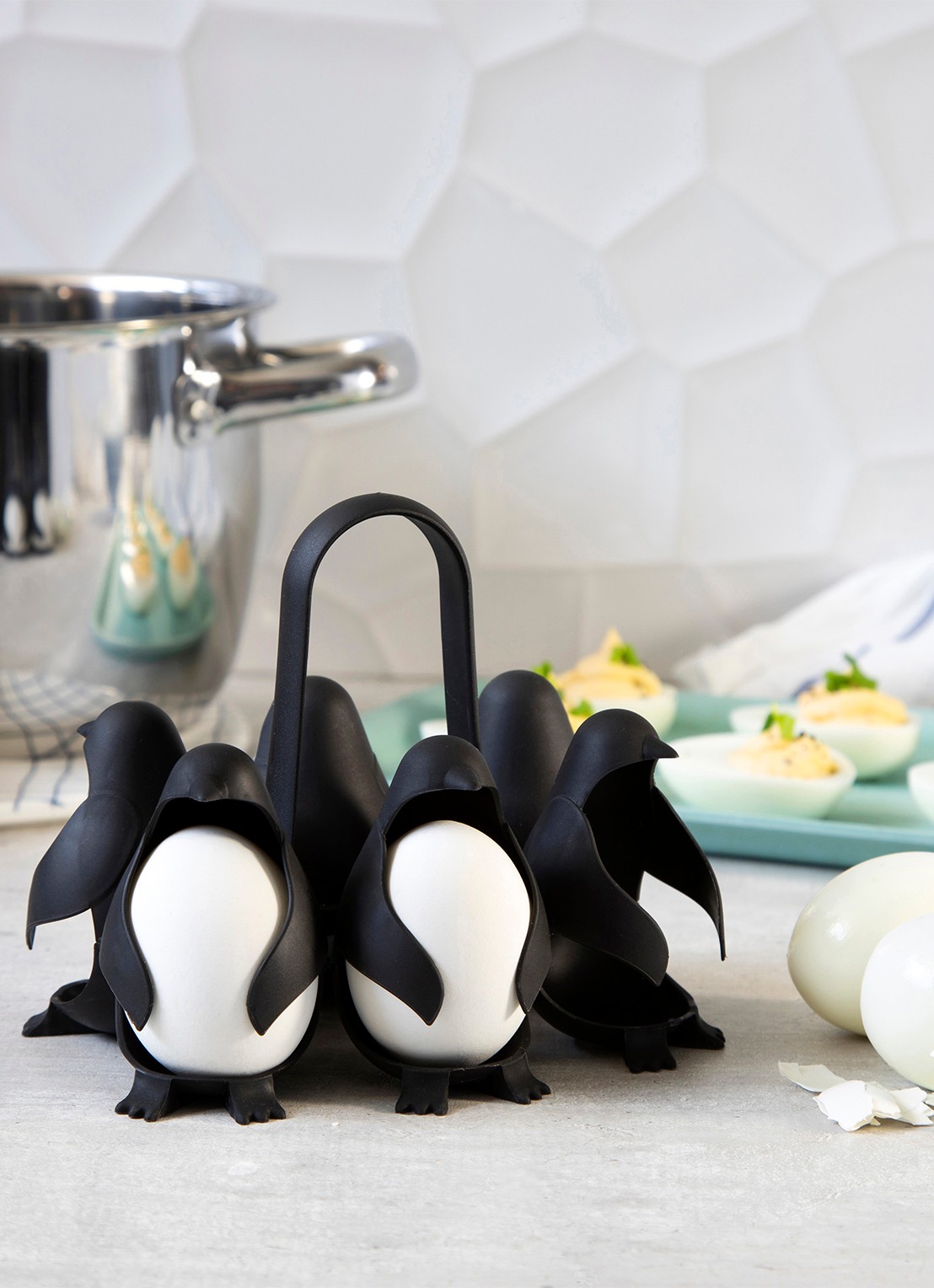Peleg Design Egguins eierhouder  - detail zwart