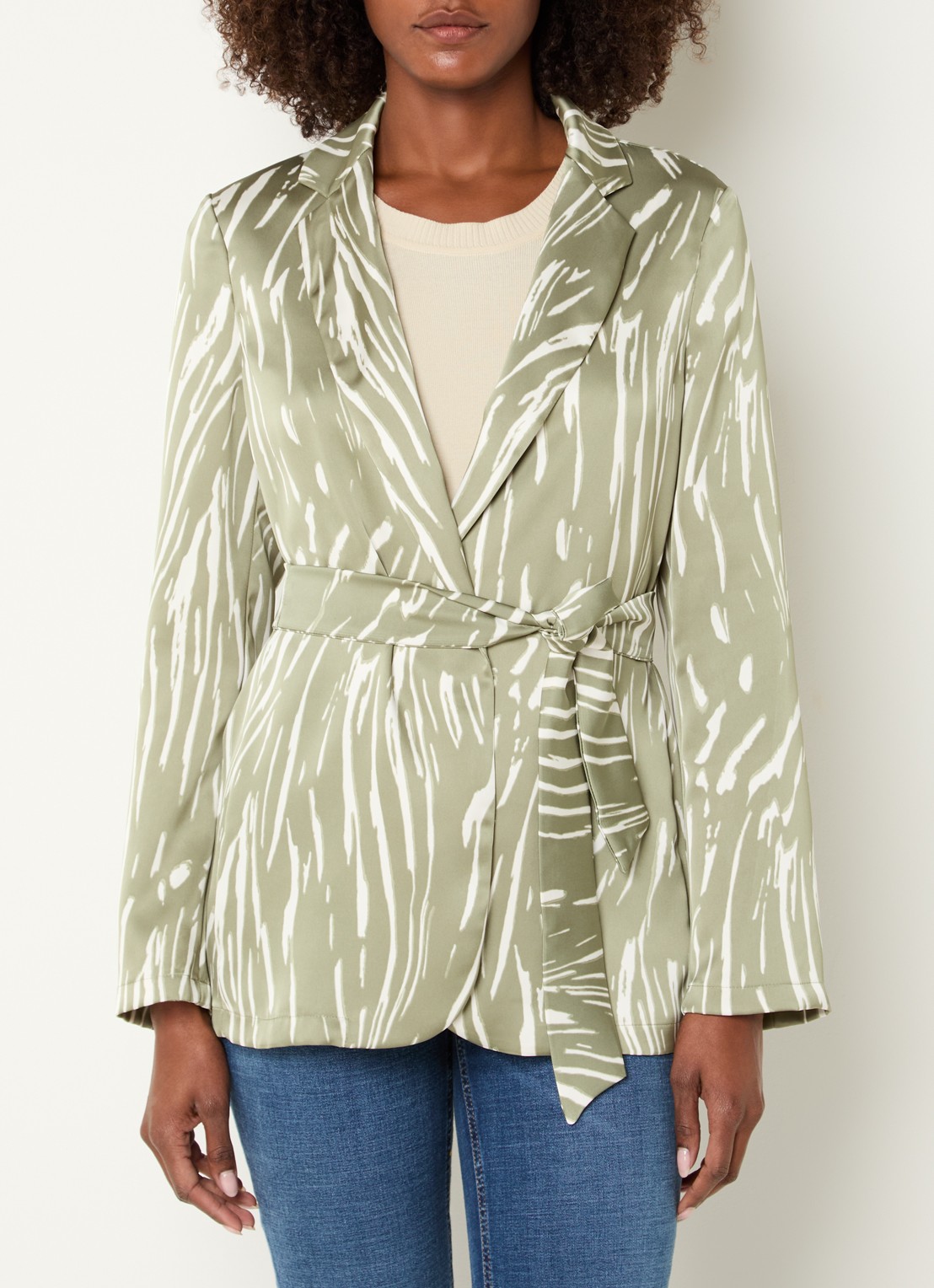 Pennyblack Blazer van satijn - detail 4 groen