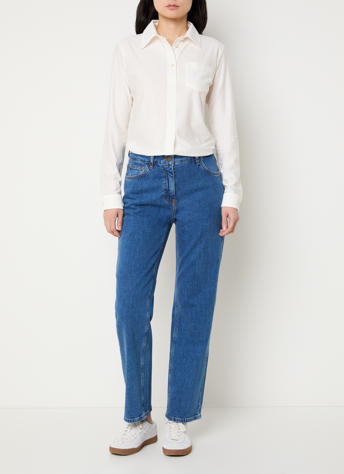 Pennyblack Blouse met borstzak - voorkant 3 wit