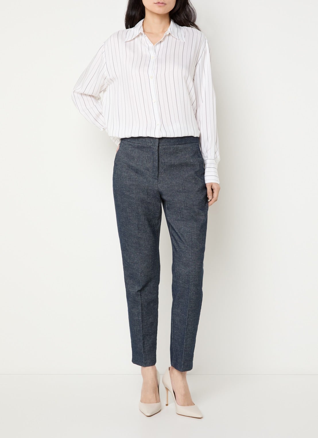 Pennyblack Blouse met streepprint - voorkant 3 wit