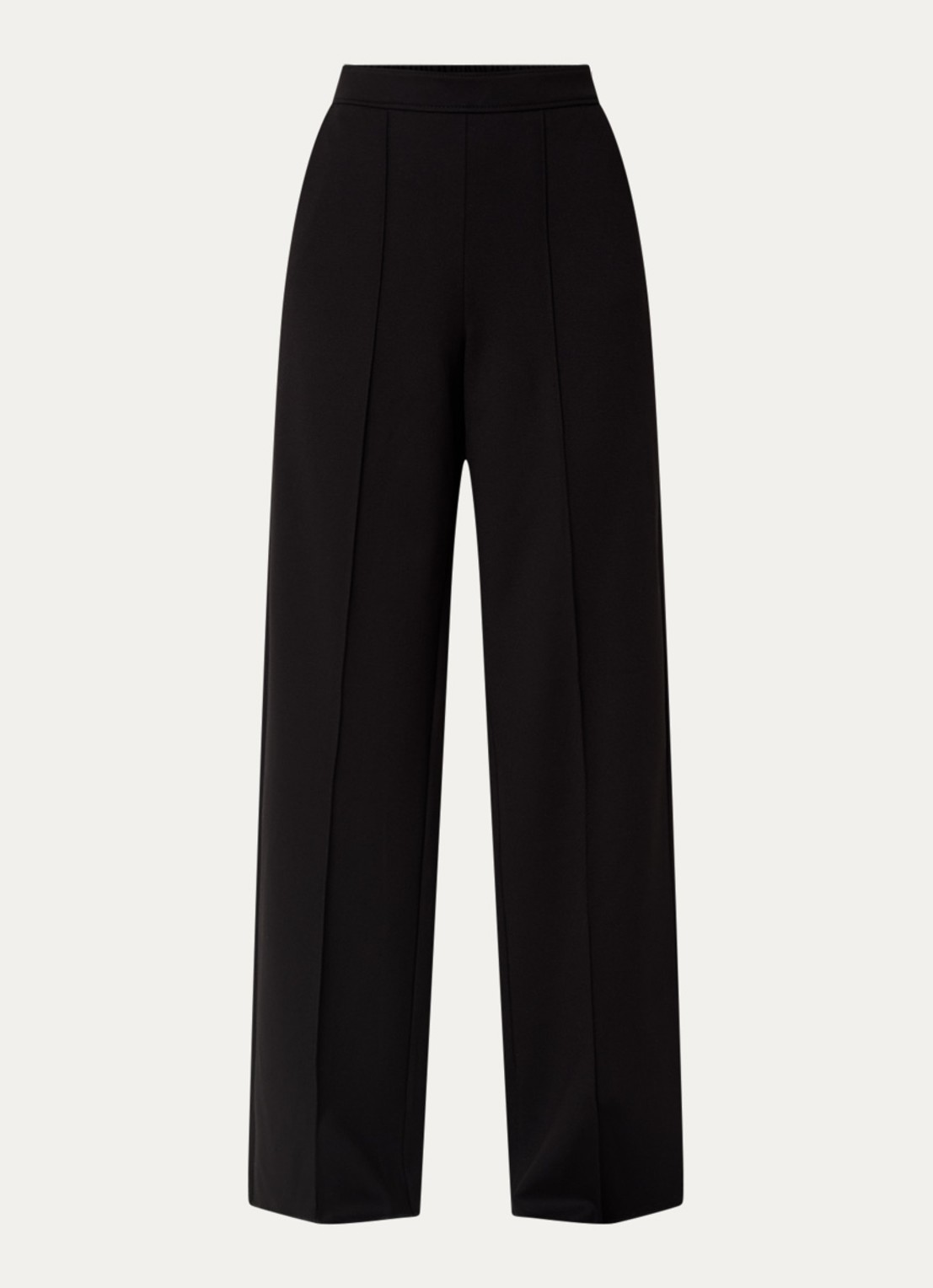 Pennyblack Bondone high waist wide fit pantalon met steekzakken - voorkant 2 zwart
