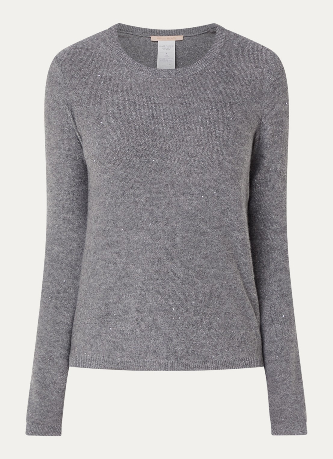 Pennyblack Ciclone fijngebreide pullover met pailletten  - voorkant donkergrijs