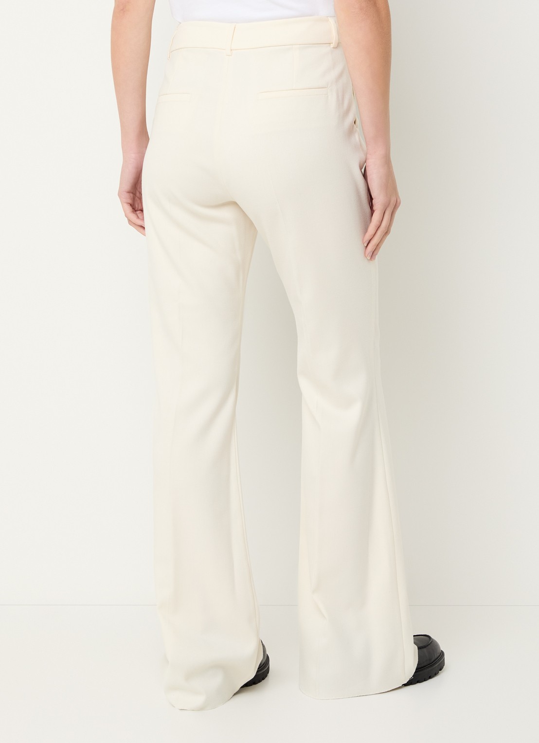 Pennyblack Dentice high waist straight fit pantalon met steekzakken - achterkant creme