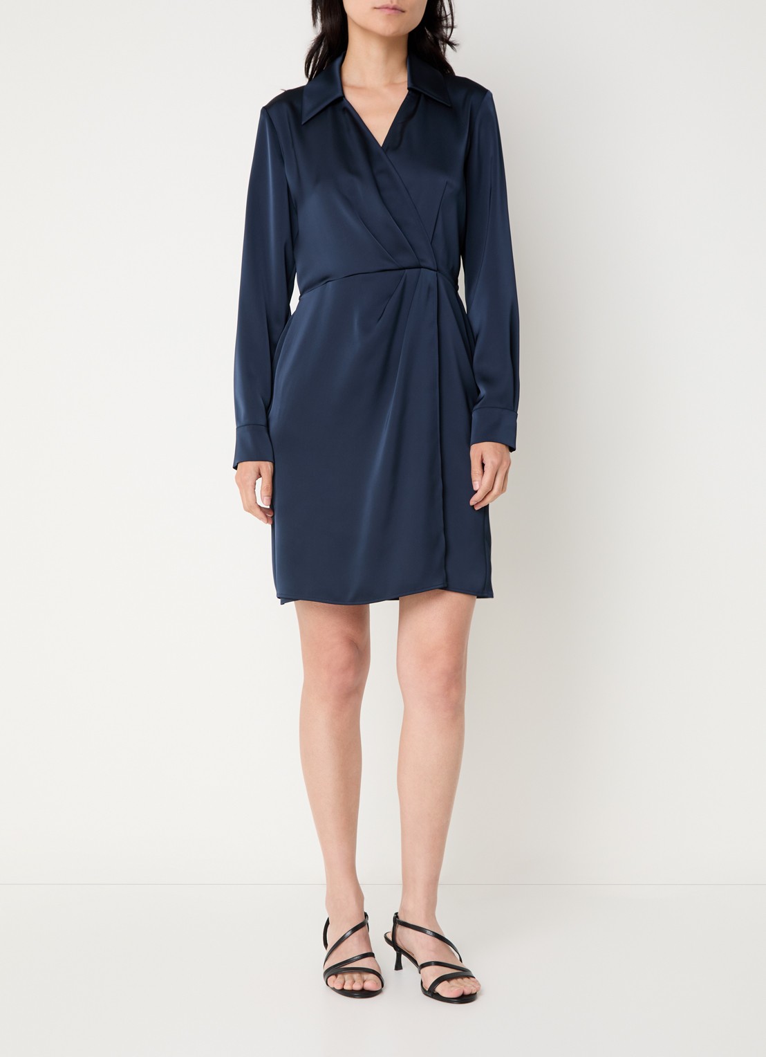 Pennyblack Doge mini tuniekjurk van satijn - voorkant 4 donkerblauw